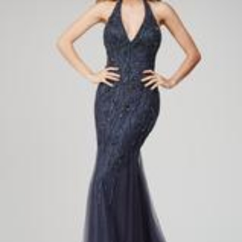 RED Beaded Prom Dress 32809